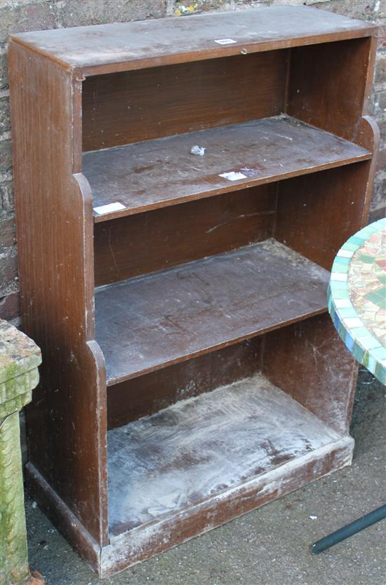 Pine open  dwarf bookcase(-)